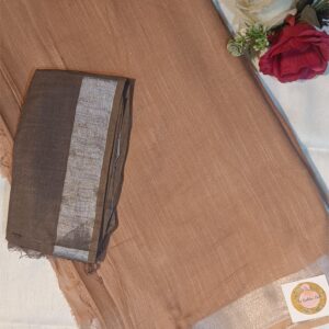 ~ Tehzeeb ~ Beige Linen Saree