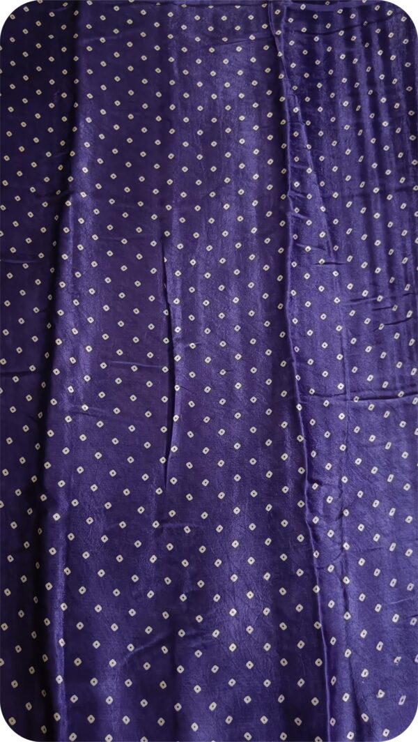 ~ Ajrakh ~ Jaamuni Semi Modal Silk Saree - Image 5