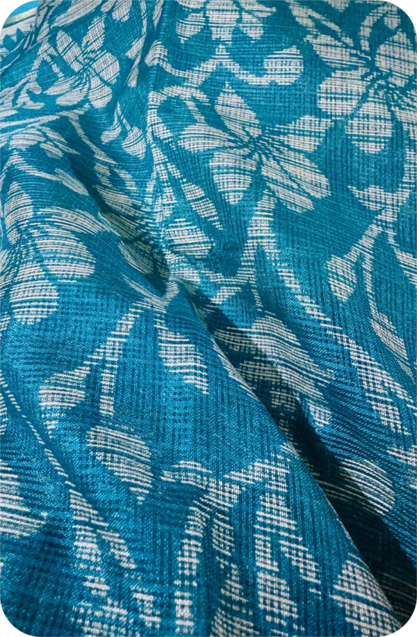 ~ Rangrez ~Sea Blueish Green Kota Doria Saree - Image 6