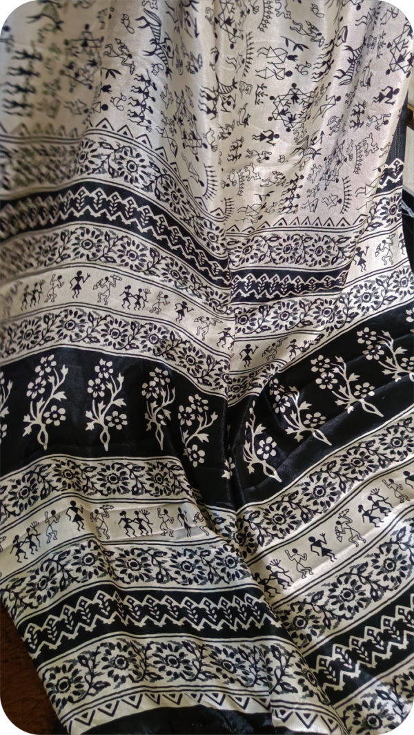 ~ Manorama~ Off White Cotton Silk Saree - Image 3