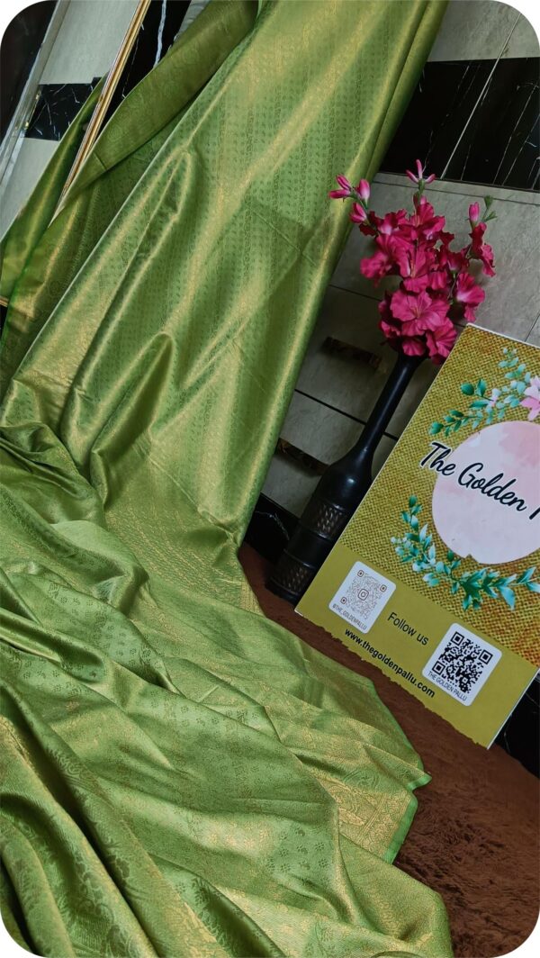 ~ Sadabahaar ~  Peeli Sarso Kanchan Silk Saree - Image 6