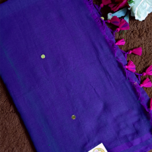 ~ Ginni ~  Purple Soft Khadi Cotton Saree