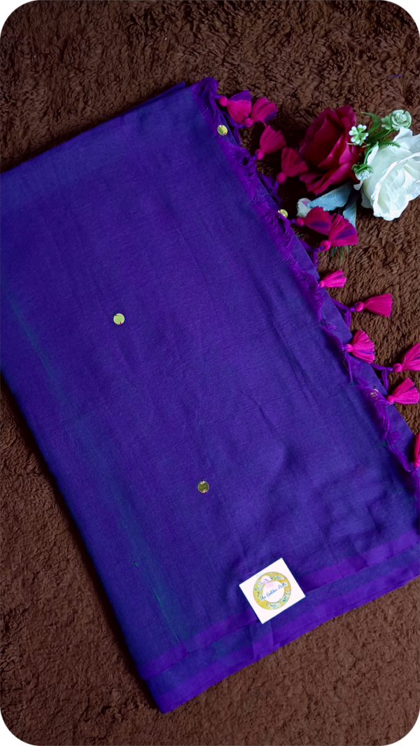 ~ Ginni ~  Purple Soft Khadi Cotton Saree