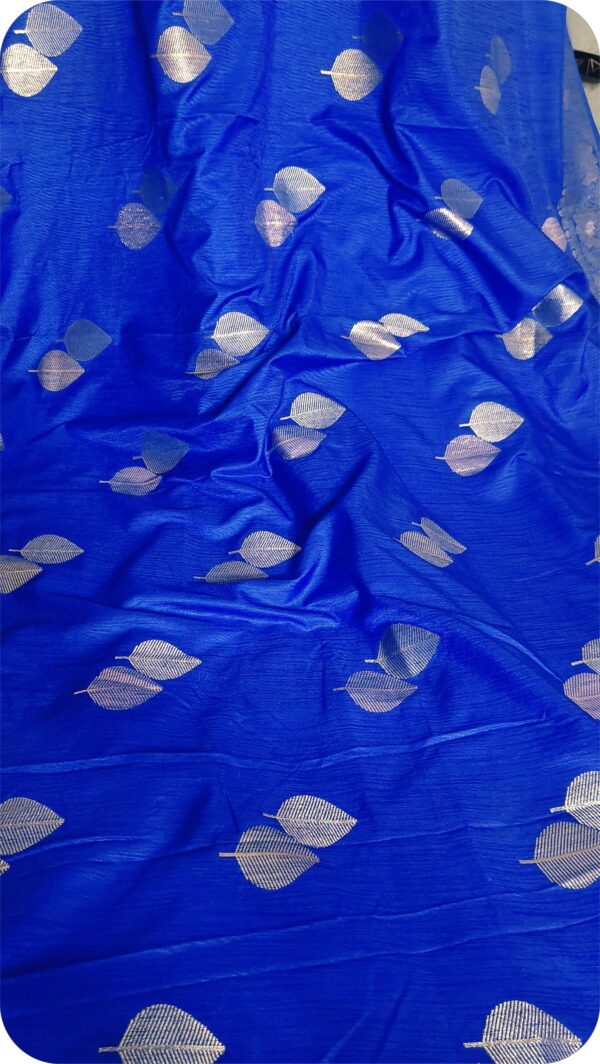 ~ Raanisa ~ Royal Blue Cotton Silk Saree - Image 2