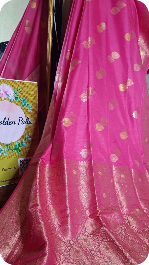 ~ Raanisa ~ ( Gulaabi )Rose Pink  Cotton  Silk  Saree - Image 2