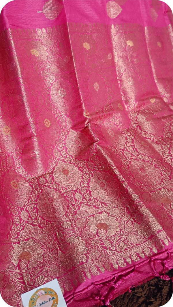 ~ Raanisa ~ ( Gulaabi )Rose Pink  Cotton  Silk  Saree - Image 3