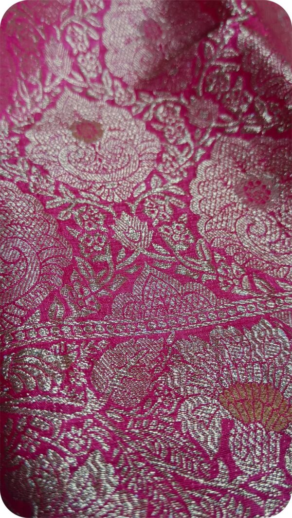 ~ Raanisa ~ ( Gulaabi )Rose Pink  Cotton  Silk  Saree - Image 9