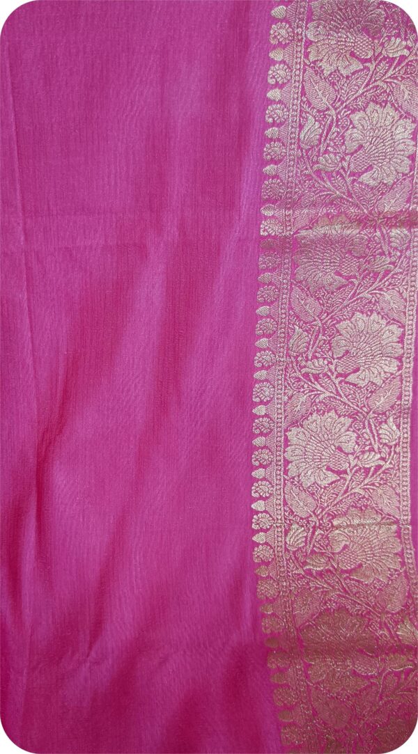 ~ Raanisa ~ ( Gulaabi )Rose Pink  Cotton  Silk  Saree - Image 8