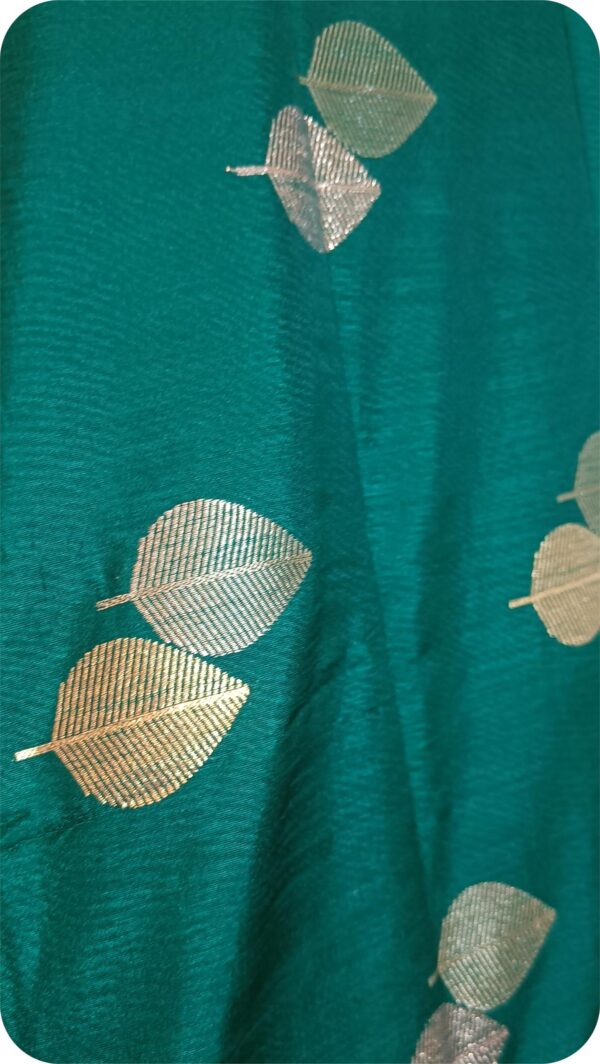 ~ Raanisa ~ Bottle Green Cotton Silk Saree - Image 4