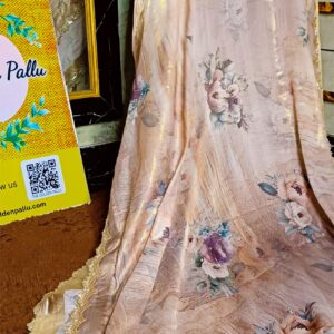 ~Nazakat ~ Beige Golden Brasso Saree