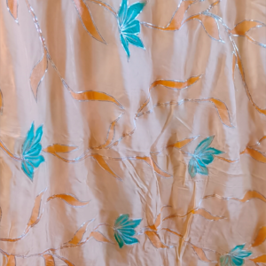~Shahi Gotta~ Beige Organza Gotta Patti Saree