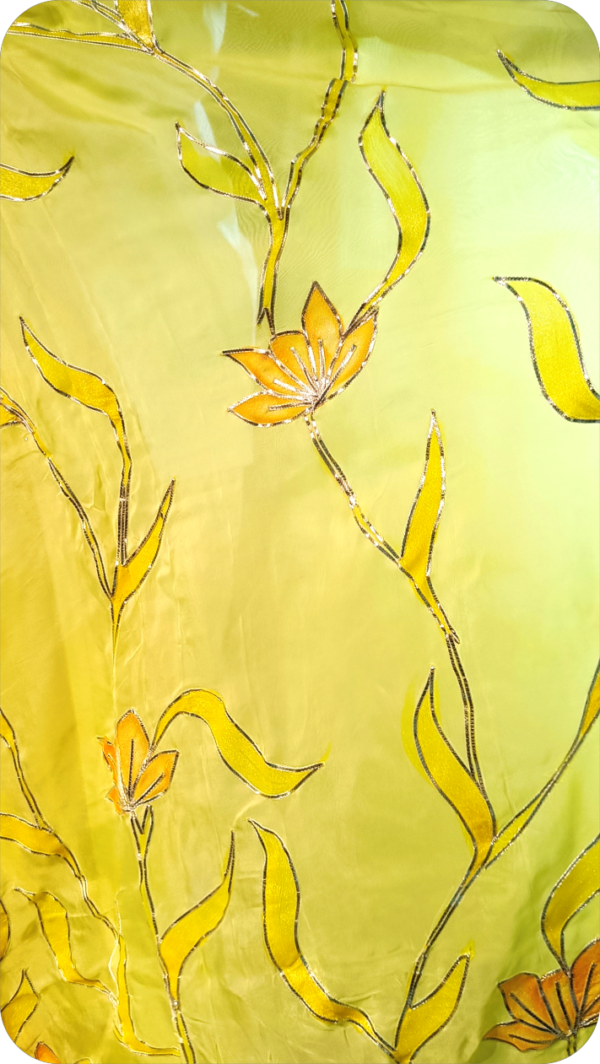 ~Shahi Gotta~ Soft Lemon Yellow Organza GottaPatti Saree