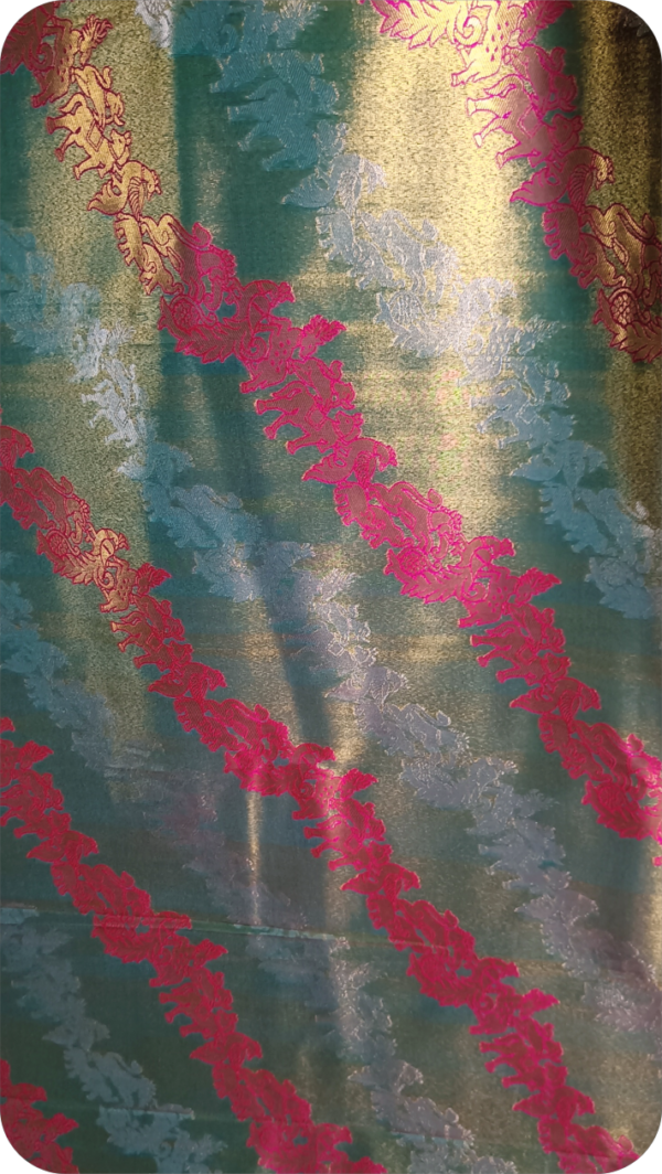 ~ Meenaxi ~ Pistaschio Green Kanchipuram Silk Saree - Image 7