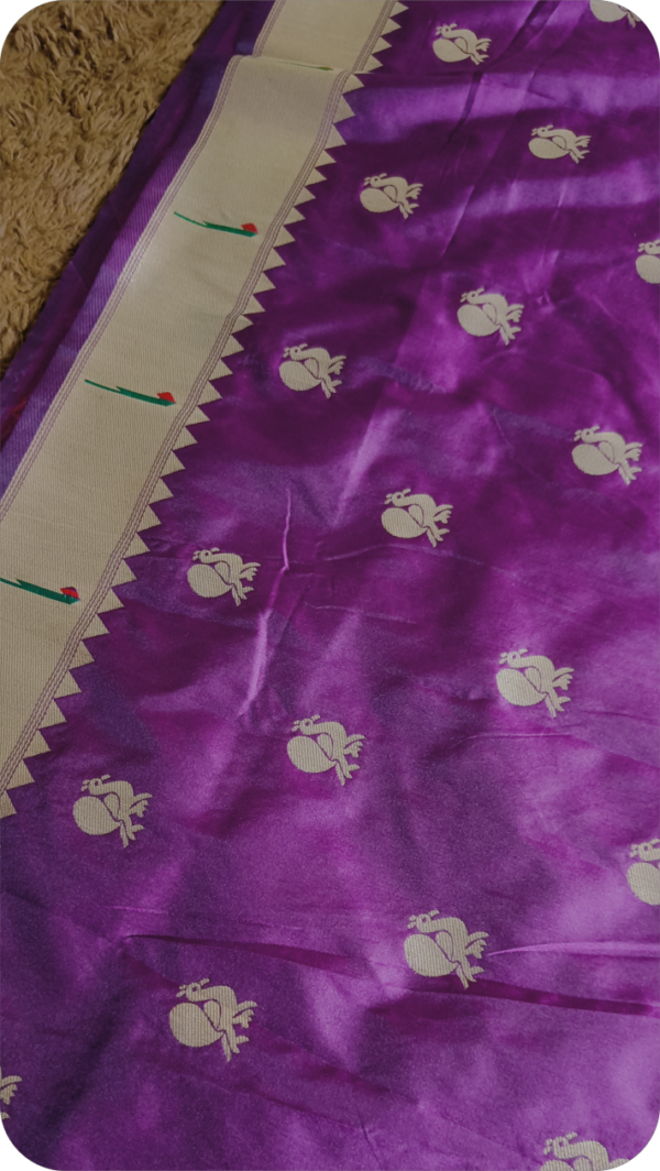 ~ Apsara ~ Purple Paithani Silk Saree - Image 8