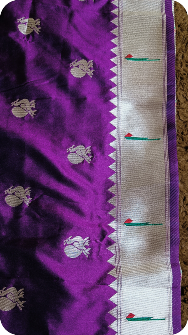 ~ Apsara ~ Purple Paithani Silk Saree - Image 7
