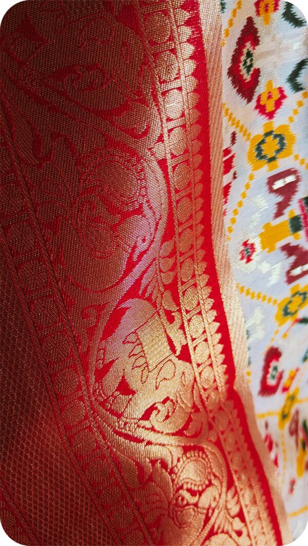 ~ Bhanumati ~ Off White Patola Silk - Image 10