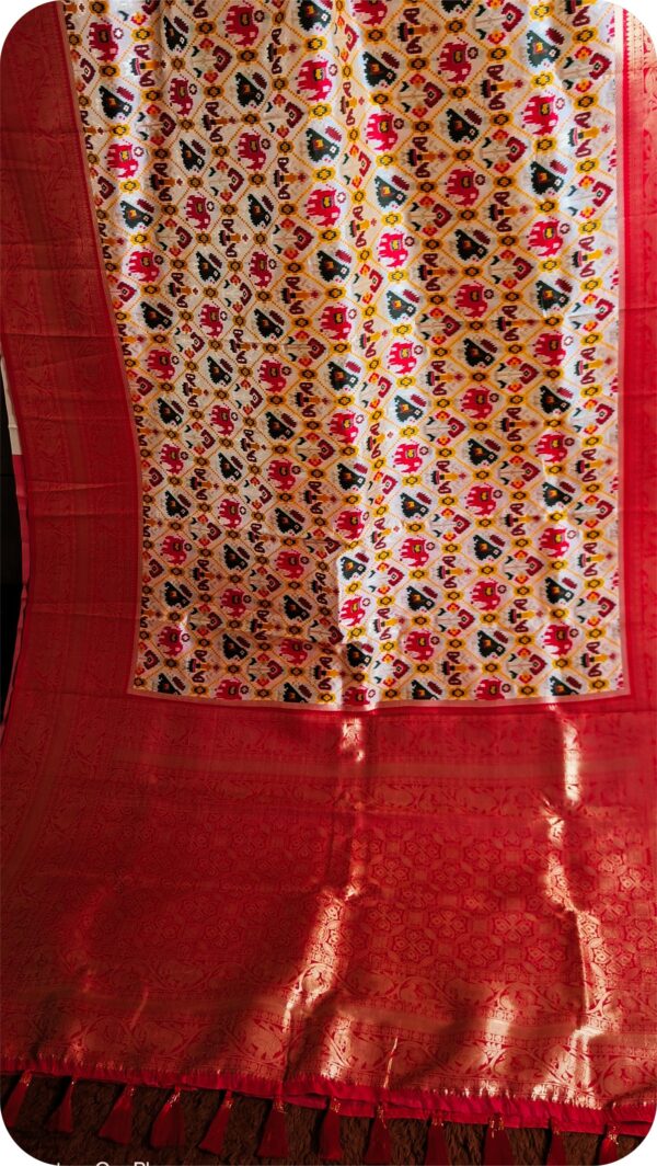 ~ Bhanumati ~ Off White Patola Silk - Image 14