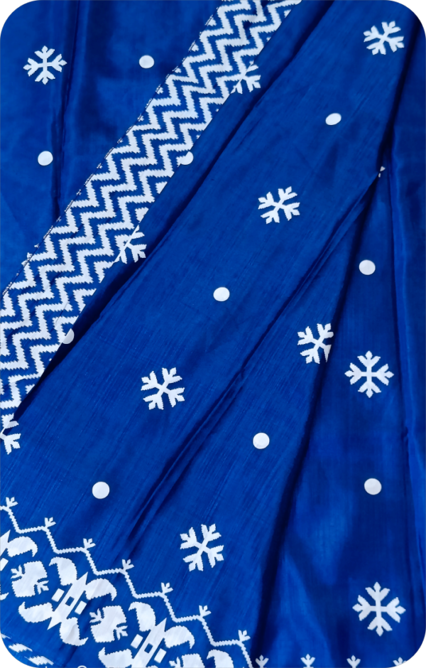 ~ Meenaxi~ Navy Blue Cotton Silk Saree