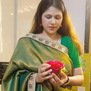~ Sadabahaar ~ Dark Green Kanchan Silk Dhoop Chaav Saree