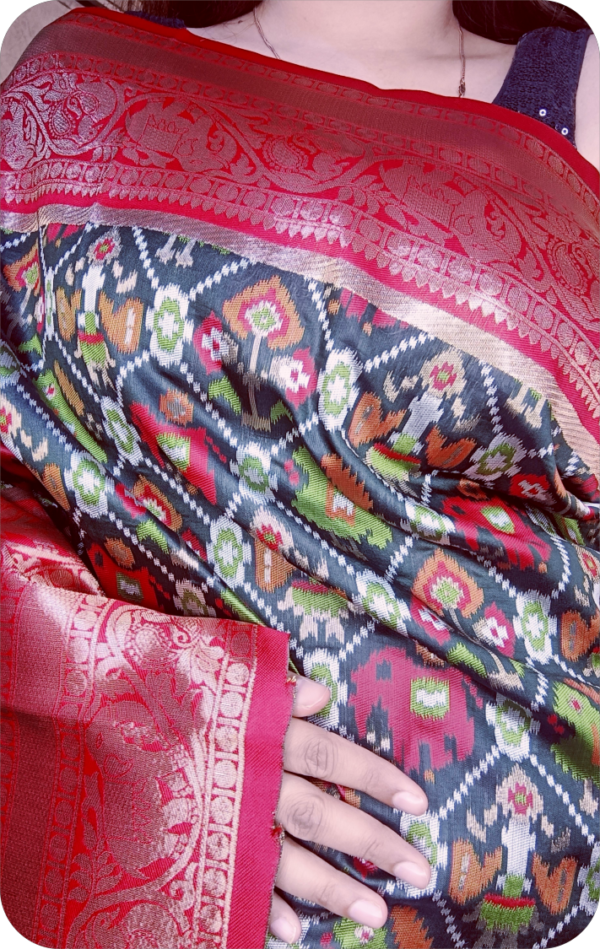 ~ Bhanumati ~ Green Patola Silk - Image 3
