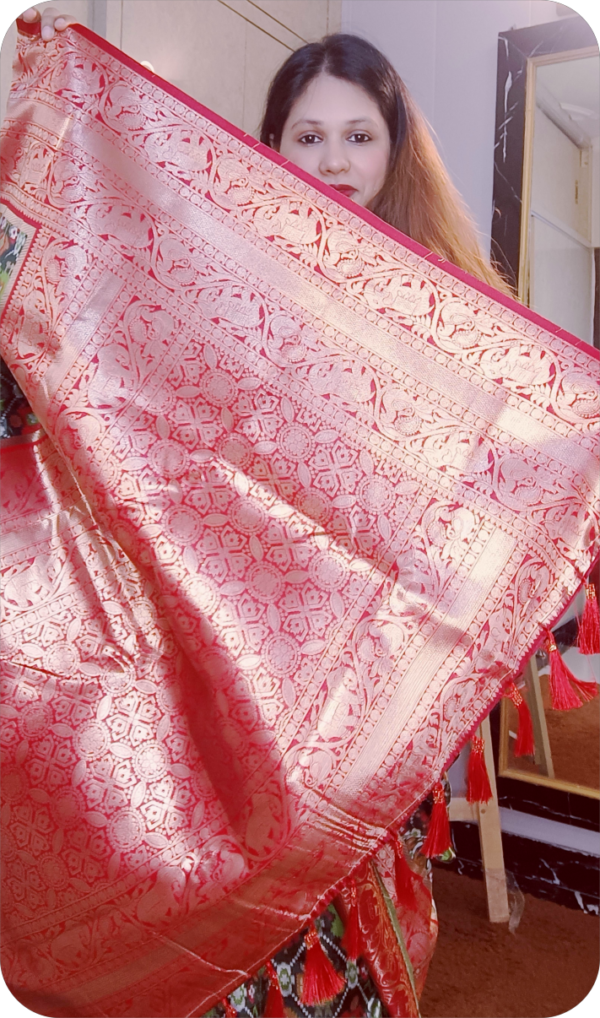 ~ Bhanumati ~ Green Patola Silk - Image 4