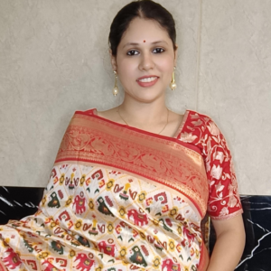 ~ Bhanumati ~ Off White Patola Silk