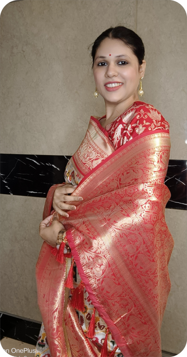 ~ Bhanumati ~ Off White Patola Silk - Image 13