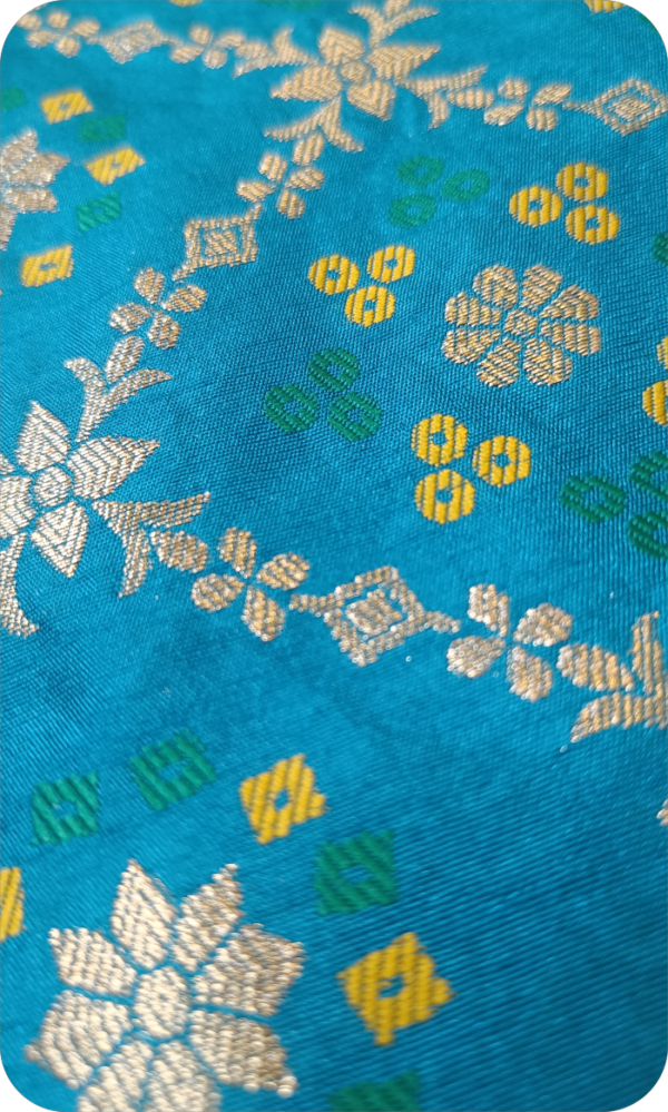 ~Maharani~ Rama Green (Firozi) Gharchola Zari Saree - Image 11