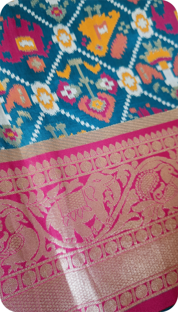 ~ Bhanumati ~ Firozi Patola Silk - Image 10