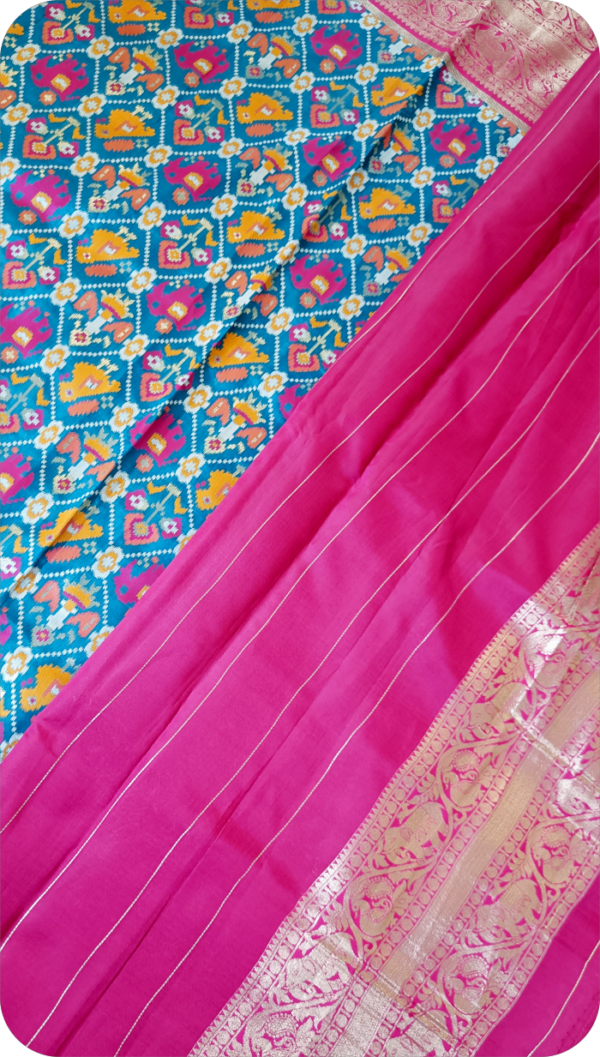 ~ Bhanumati ~ Firozi Patola Silk - Image 9