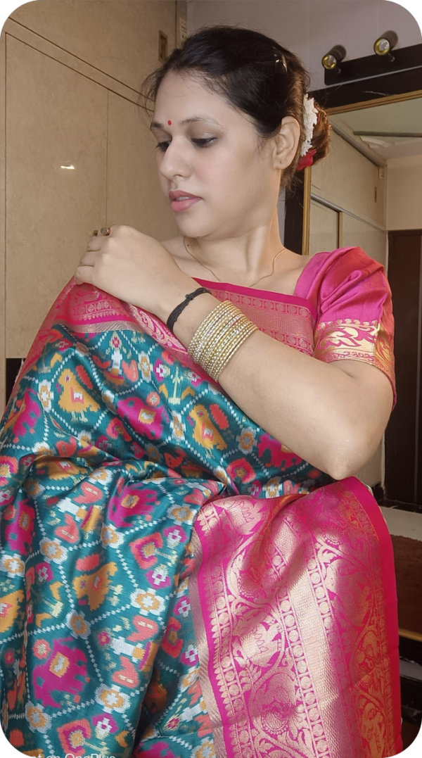~ Bhanumati ~ Firozi Patola Silk - Image 4