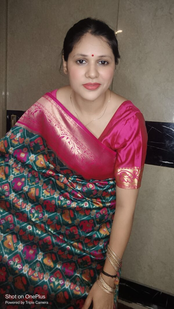 ~ Bhanumati ~ Firozi Patola Silk - Image 12
