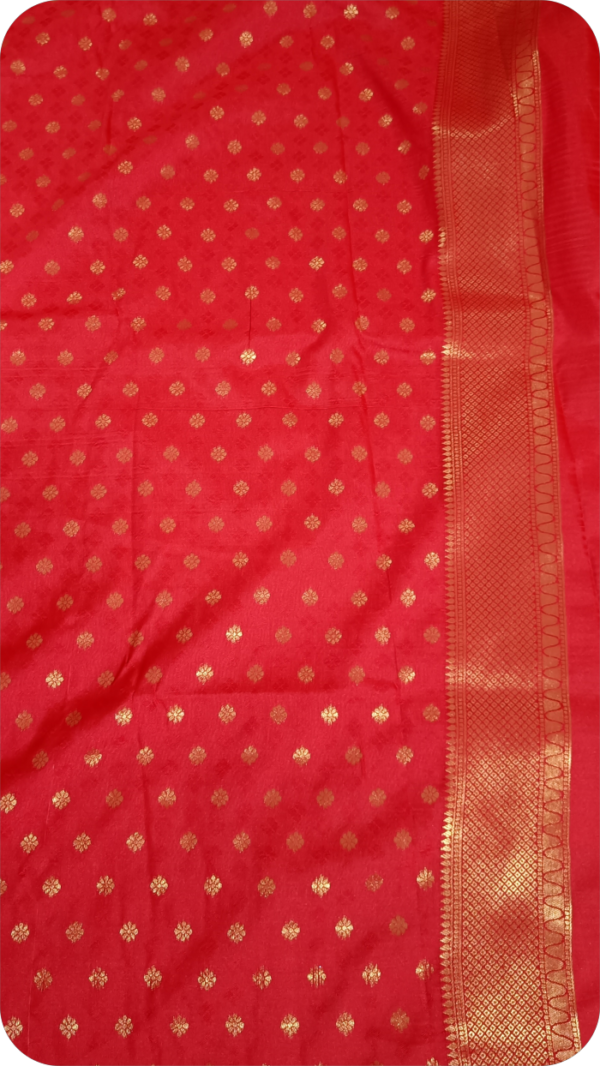 ~ Meenaxi ~ Golden Orange Kanchipuram Silk Saree - Image 6