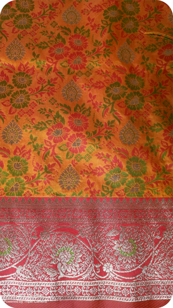 ~ Raajrani ~Mustard Yellow Banarasi Silk Saree - Image 6