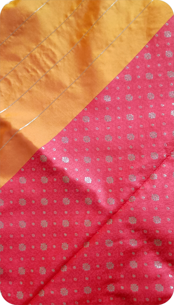 ~ Raajrani ~Mustard Yellow Banarasi Silk Saree - Image 9