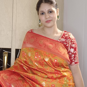 ~ Raajrani ~Mustard Yellow Banarasi Silk Saree