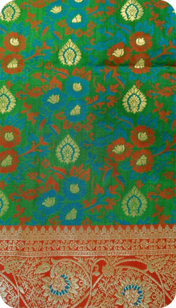 ~ Raajrani ~Green Banarasi Silk Saree - Image 8