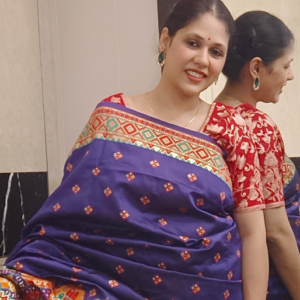 ~ Shehnai ~ Purple Kashmiri Pashmina Silk Saree