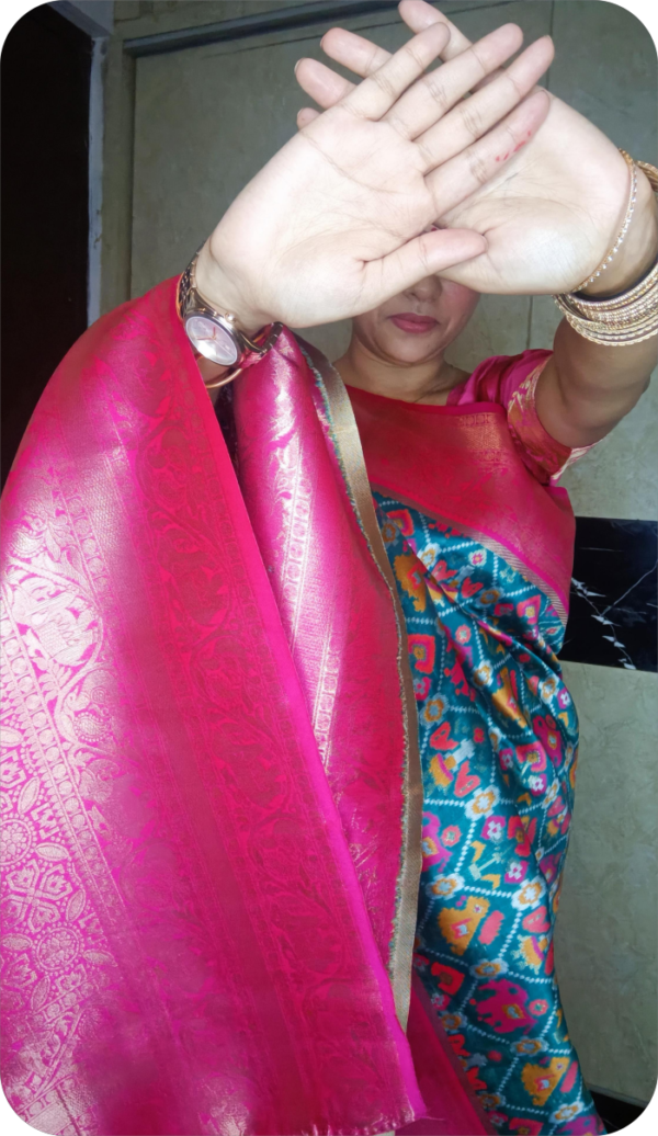 ~ Bhanumati ~ Firozi Patola Silk - Image 6