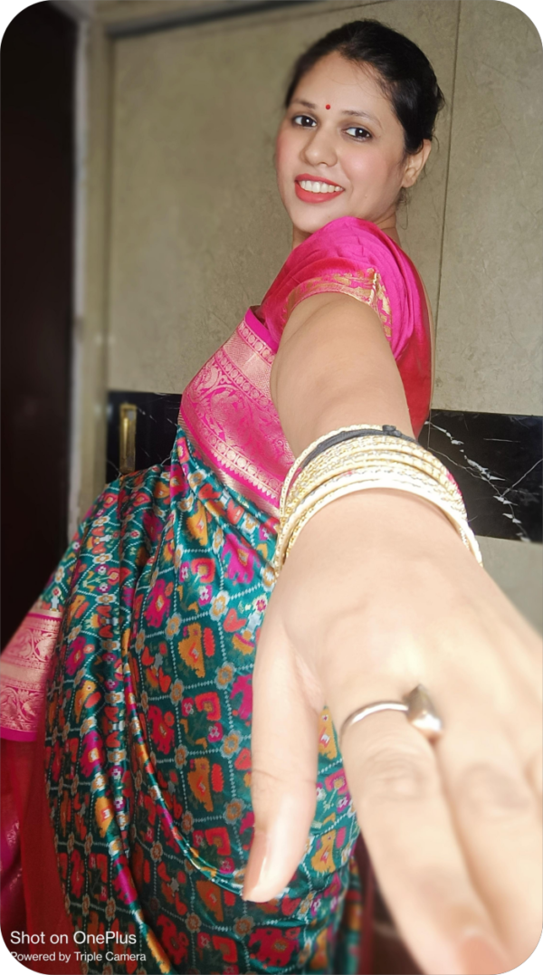 ~ Bhanumati ~ Firozi Patola Silk - Image 5