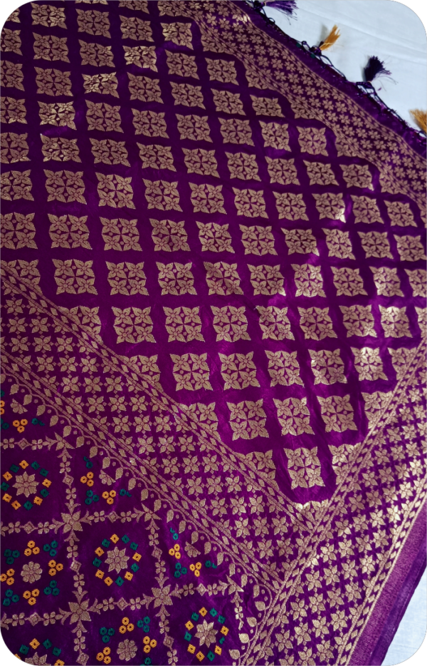 ~Maharani~ Wine Gharchola Zari Saree - Image 2