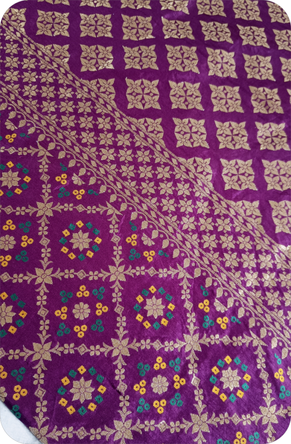~Maharani~ Wine Gharchola Zari Saree - Image 3
