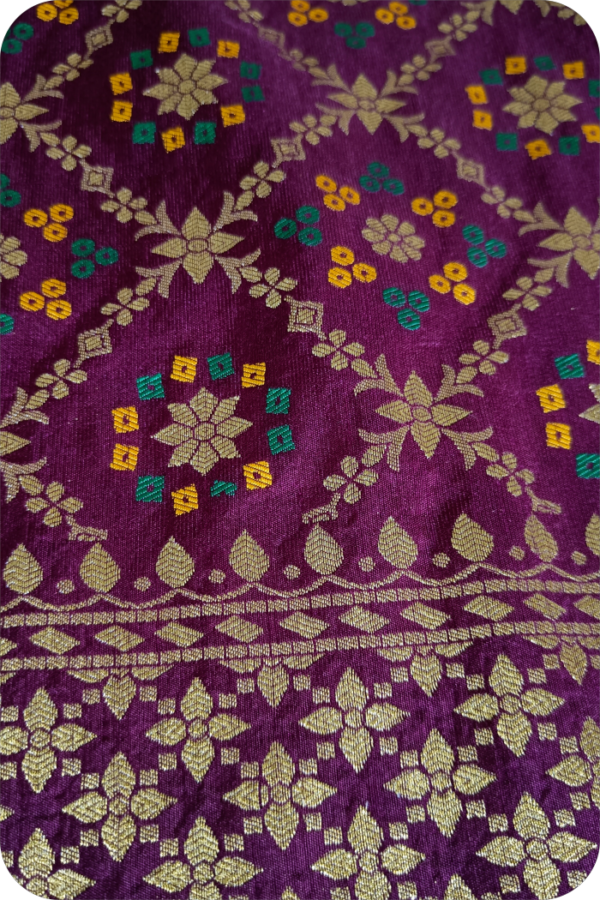 ~Maharani~ Wine Gharchola Zari Saree - Image 6