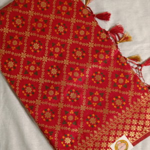 ~Maharani~ Red Gharchola Zari Saree