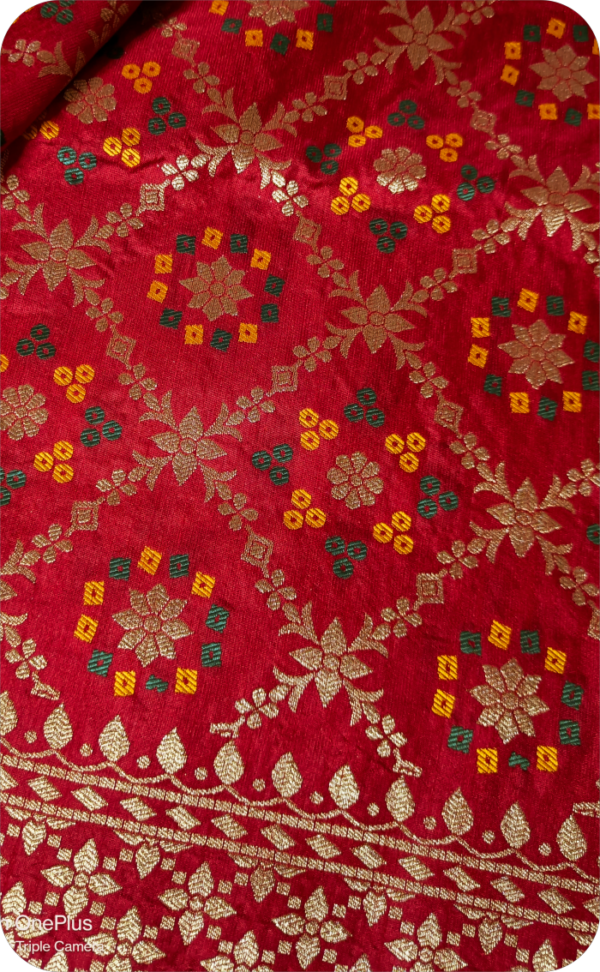 ~Maharani~ Red Gharchola Zari Saree - Image 5