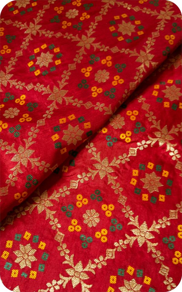 ~Maharani~ Red Gharchola Zari Saree - Image 4