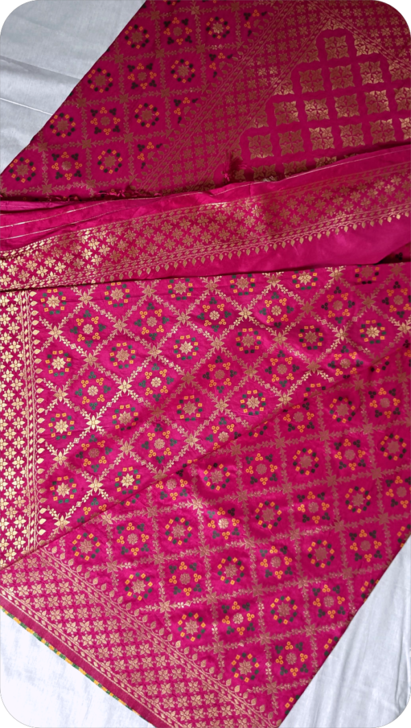 ~Maharani~ Magenta Gharchola Zari Saree - Image 5