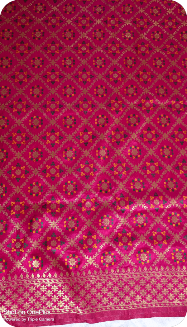 ~Maharani~ Magenta Gharchola Zari Saree - Image 3