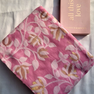 ~ Charulata ~ Soft Pink Jamdani Cotton Saree