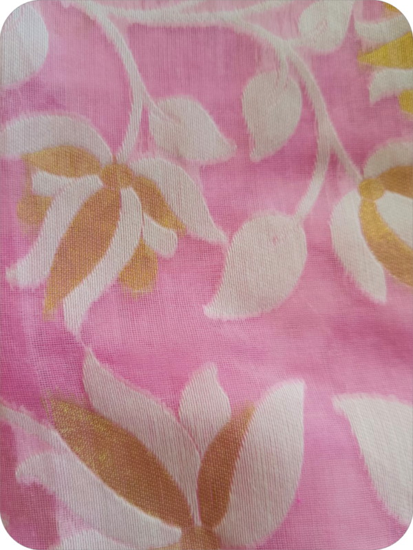 ~ Charulata ~ Soft Pink Jamdani Cotton Saree - Image 4